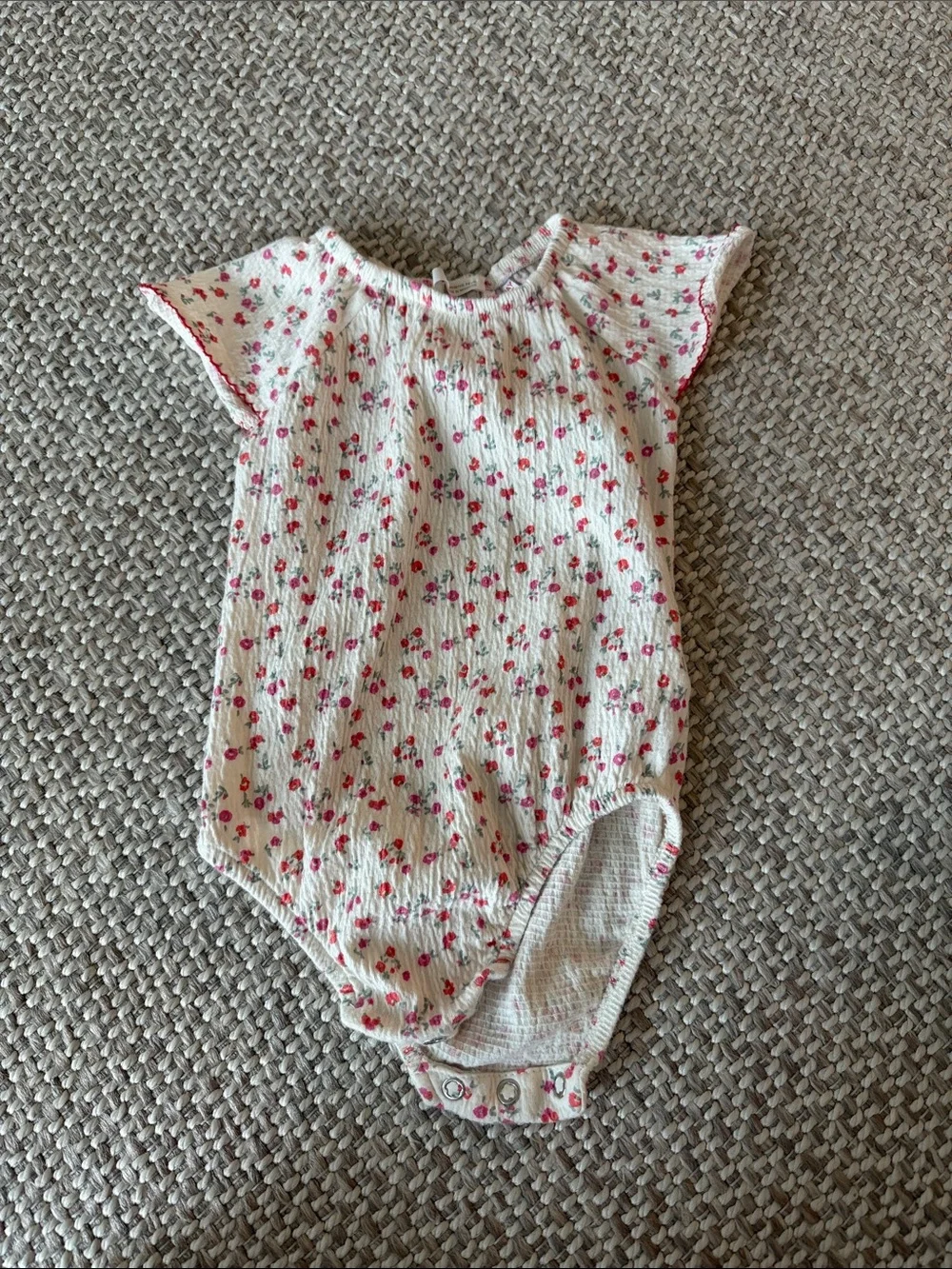 ZARA 6-9m baby girl floral onesie
